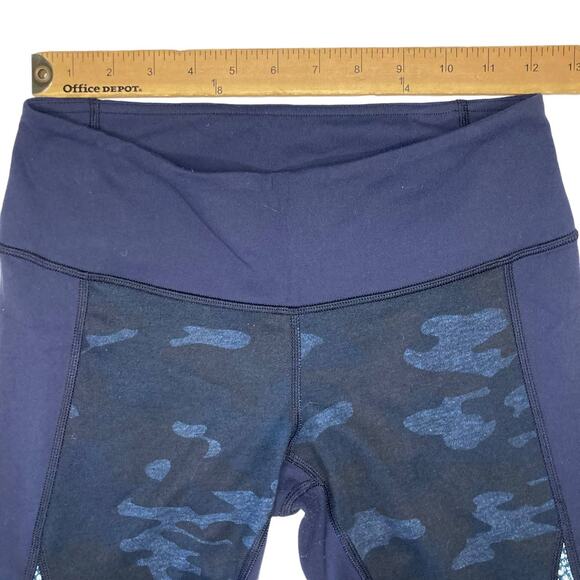 Lululemon Wunder Under Crop Blue Camo Pebble Inkwell Leggings size 6 - Picture 8 of 10